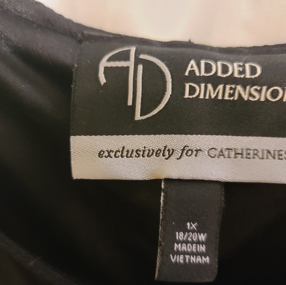 Added Dimensions For Catherines Black with one sleeve Plus size dress. - Picture 4 of 5